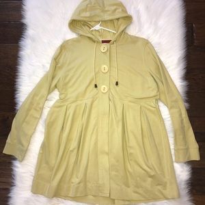 Honey mustard cotton rain coat